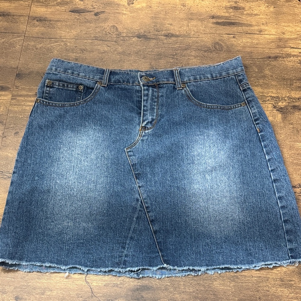 Per Se Denim Blue Mini Skirt